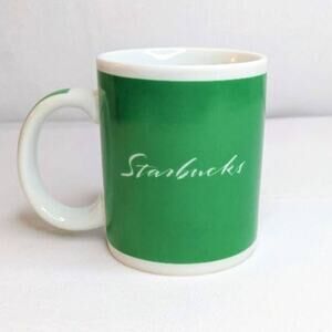 Starbucks Coffee Mug Vintage Kitchen Drinkware Green White